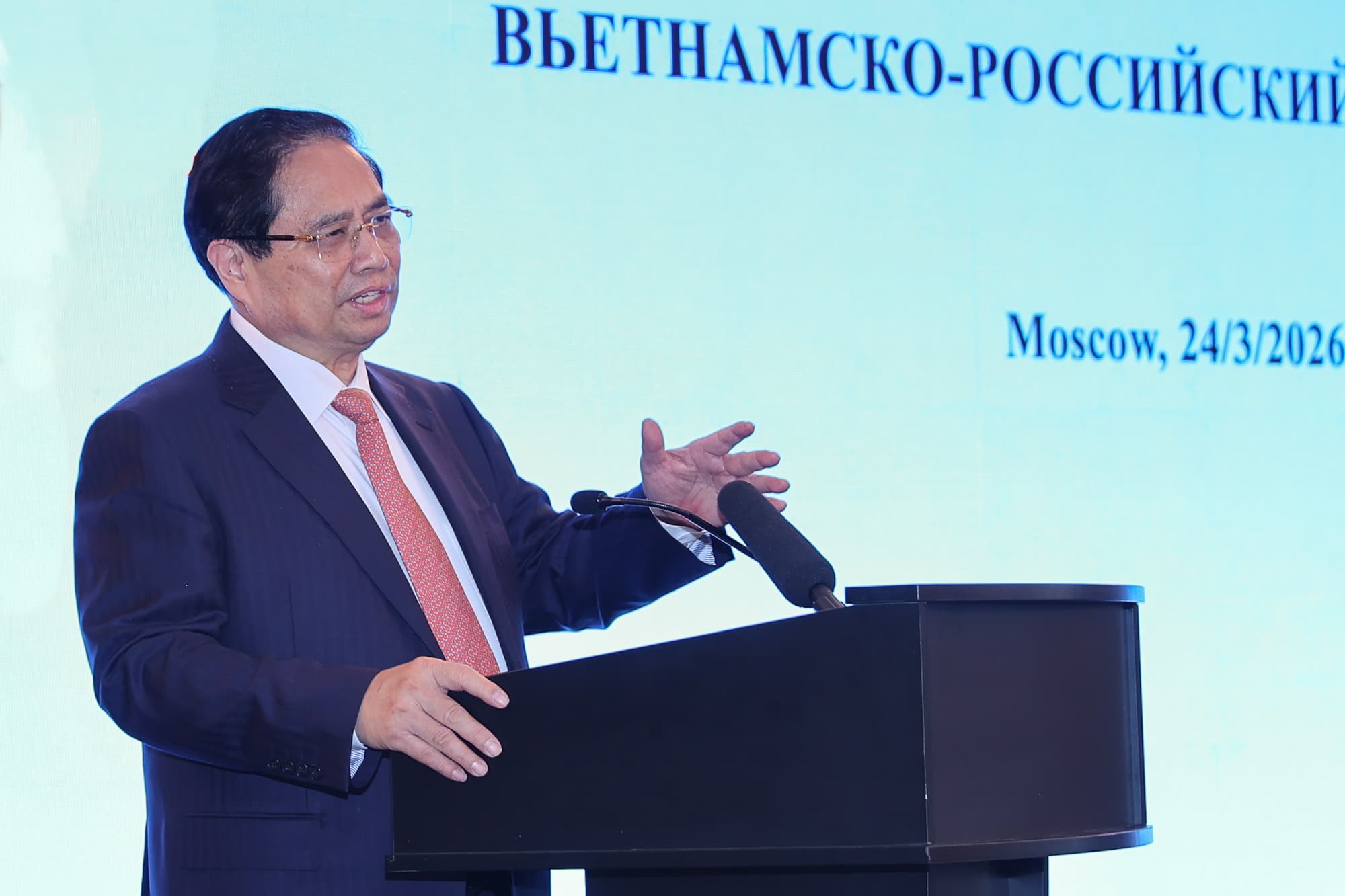 Thủ tướng Phạm Minh Chính tại Diễn đàn Doanh nghiệp Việt Nam – Liên bang Nga: Gợi mở những dự án hợp tác cụ thể, nhìn về 100 năm quan hệ Việt - Nga