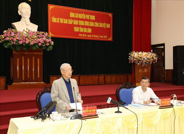 Tổng Bí thư Nguyễn Phú Trọng: Phát huy giá trị truyền thống, xây dựng Hòa Bình phát triển toàn diện - Ảnh 1.