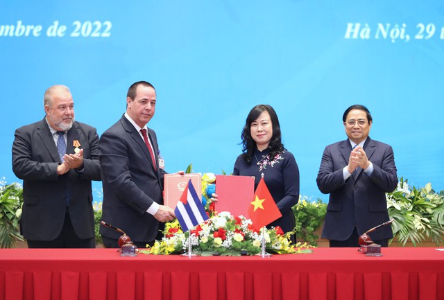Thủ tướng Chính phủ Phạm Minh Chính hội đàm với Thủ tướng Cộng hòa Cuba Manuel Marrero Cruz - Ảnh 6.