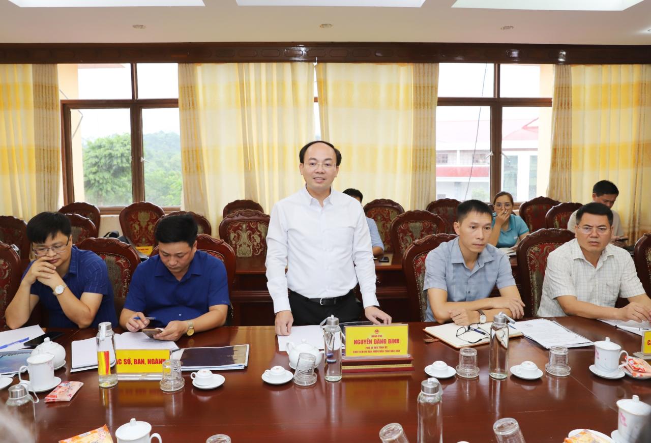 Chủ tịch UBND tỉnh Nguyễn Đăng Bình kết luận buổi làm việc.
