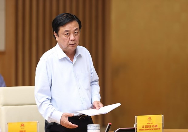 Bộ trưởng Nông nghiệp và Phát triển Nông thông Lê Minh Hoan. (Ảnh: Dương Giang/TTXVN)