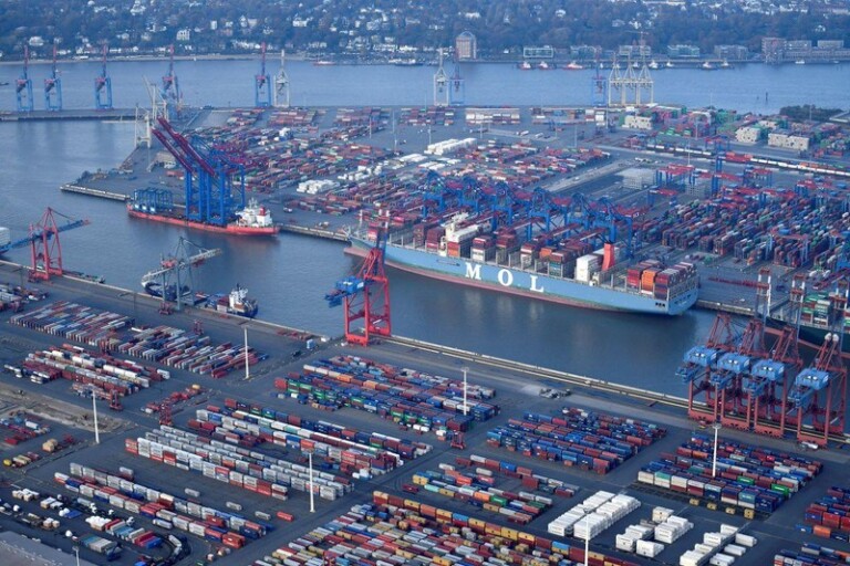Quang cảnh cảng container ở cảng Hamburg, Đức. (Ảnh minh họa: Reuters)