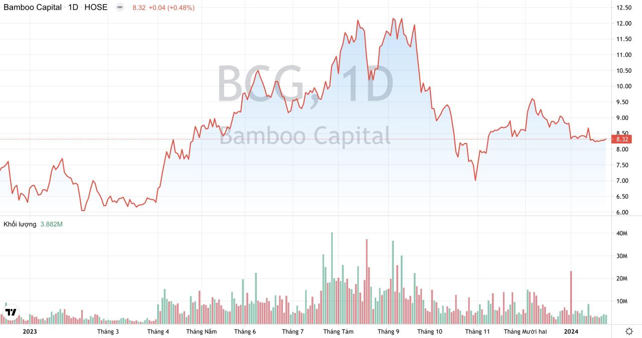 Giá cổ phiếu BCG Bamboo Capital