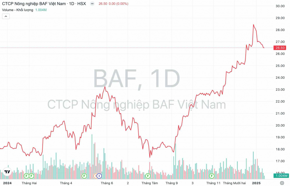 Giá cổ phiếu BAF BAF Việt Nam